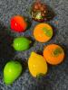 Hand-Painted Allain Ceramic Bowl Signed with Colorful Art Glass Fruit - 2