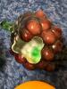 Hand-Painted Allain Ceramic Bowl Signed with Colorful Art Glass Fruit - 3