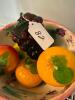 Hand-Painted Allain Ceramic Bowl Signed with Colorful Art Glass Fruit - 8