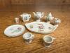 Miniature Porcelain Dollhouse Tea Set