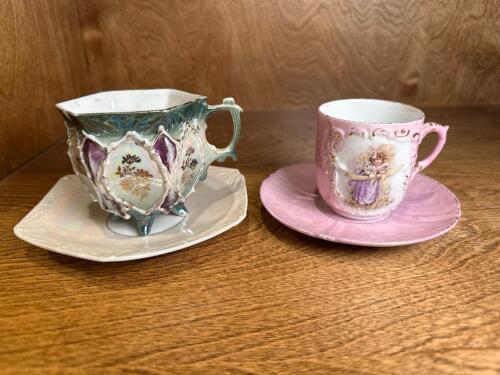Vintage Demitasse Tea Cup & Saucer Set Pair