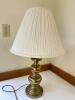 Classic Table Lamp with Pleated Off-White Shade