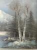 Original Signed Painting, Framed 20.5"x17" Approximately, Mountain River Snow Scene - 2