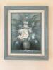 Original Framed 17"x20.5" Floral Still Life Painting