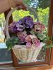 Artificial Mixed Floral Arrangements, Wicker Baskets, Count of 15 - 5