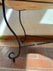 Wood and Metal Coffee Table with Scroll Legs - 3