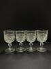 Indiana Glass Diamond Point Crystal Goblets, Set of 4