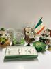Irish-Themed Collectibles Lot: Schmid Music Box, Mugs, Ceramic Figurines