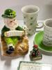 Irish-Themed Collectibles Lot: Schmid Music Box, Mugs, Ceramic Figurines - 2