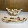Red Wing Pottery Covered Casserole Dish and Platter