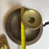 3 Solid Brass Candle Holders: Chamberstick & 2 Square Candlesticks - 8