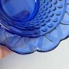 Blue Glass Lot: Large Mixing Bowl, Hobnail Dish, & Small Goblet - 5