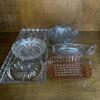 Pressed & Cut Glass Dishes Lot