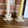 Set of 6 Taper Candle Holders &ndash; Metal, Wood, and Stone Designs - 2
