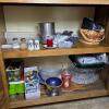Kitchenware & Home Decor Cabinet Lot