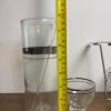 MCM Glass Cocktail Set with Silver Toned Accents - 7