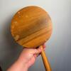 MCM Wood Handled Trivet with Fish Tile Inlay & Woven Potholders - 3