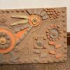 Three MCM Textured Wall Art Panels - 7