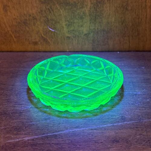 Small Vintage Japan Uranium Glass Dish