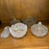 Pressed & Cut Glass Dishes Lot