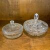 Pressed & Cut Glass Dishes Lot - 4