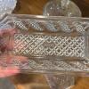 Pressed & Cut Glass Dishes Lot - 8