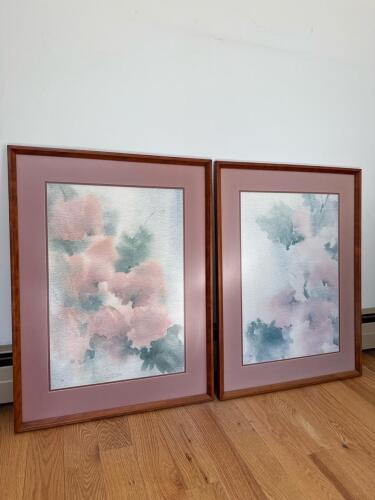 Pair of PAVA Signed Watercolor Prints