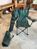 Pair of Green Portable Folding Camping Chairs