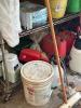 Assorted Garage & Garden Tools with Metal Shelving Unit - 3