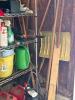 Assorted Garage & Garden Tools with Metal Shelving Unit - 5