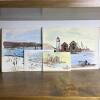Maritime Watercolor Art Lot-Lighthouse & Coastal Scenes