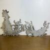 Pair Of MCM Rooster Wall Plaque Hand Painted Syroco Style Country Kitchen Decor - 2
