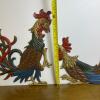 Pair Of MCM Rooster Wall Plaque Hand Painted Syroco Style Country Kitchen Decor - 3