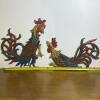 Pair Of MCM Rooster Wall Plaque Hand Painted Syroco Style Country Kitchen Decor - 4