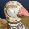Mid-20th Century Hand-Painted Ceramic Bird Sculpture with Earth Tones and Stylized Details - 4