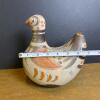 Mid-20th Century Hand-Painted Ceramic Bird Sculpture with Earth Tones and Stylized Details - 8