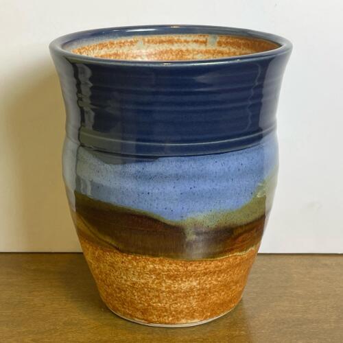 Sunset Canyon Pottery Blue/Brown Glazed Stoneware Vase