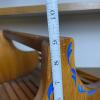 Hand-Painted Wooden Magazine Rack & Handwoven Wicker Basket Set - 4