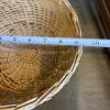 Hand-Painted Wooden Magazine Rack & Handwoven Wicker Basket Set - 8
