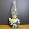 1997 Salmon Falls Blue Floral Stoneware Oil Lamp