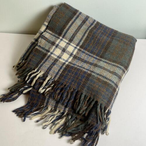 Highland Home Industries Muted MacDonald Wool Throw Blanket