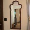 Ethan Allen Queen Anne Style Wall Mirror With Dark Cherry/Mahogany Finish