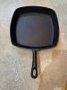Large Cast Iron Oval Fajita Sizzler Pans with Wooden Trivets & Square Skillet - 2