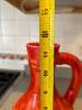 Large Red Glazed Ceramic Pitcher - 5