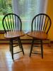 Pair of Swivel Windsor-Style Counter Stools