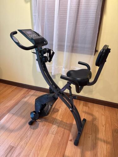 Slim Cycle&trade; 2-in-1 Folding Exercise Bike with Resistance Bands