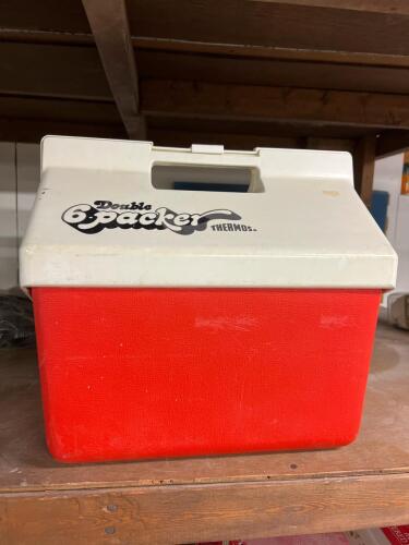 Vintage Thermos Double 6 Packer Portable Cooler