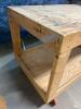 Rolling Cart Bench with Plywood Top and Lower Shelf - 3