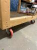Rolling Cart Bench with Plywood Top and Lower Shelf - 4