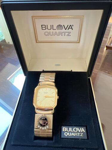 Bulova Quartz Lockheed 25 Years Service Commemorative Watch